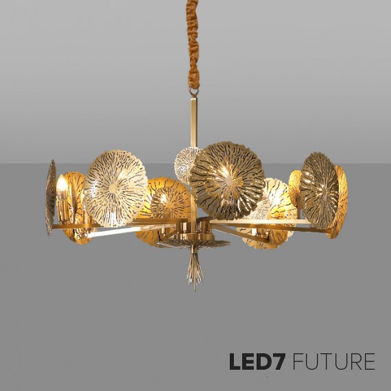 Loft Industry Modern - Print Sun Chandelier